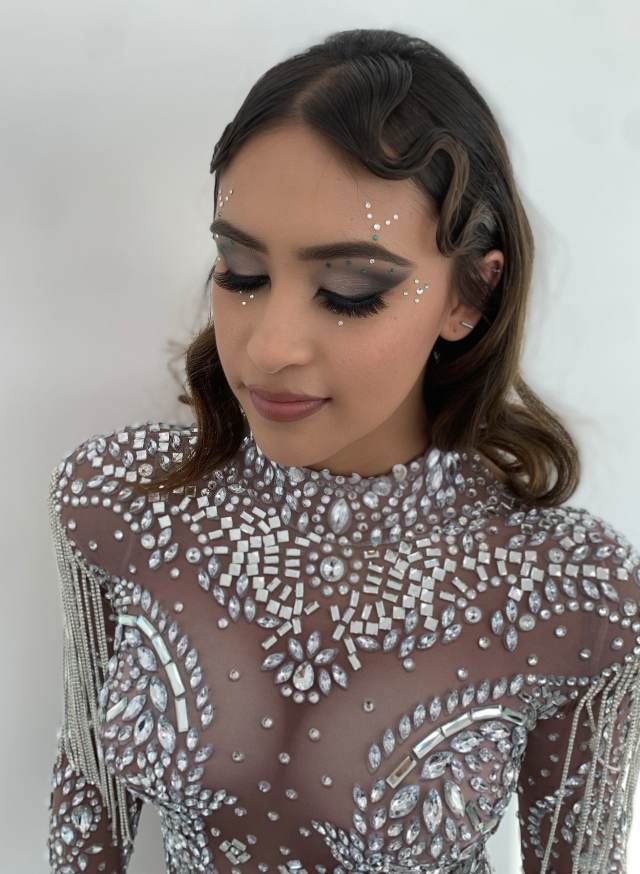 Everyday client, rhinestone glam